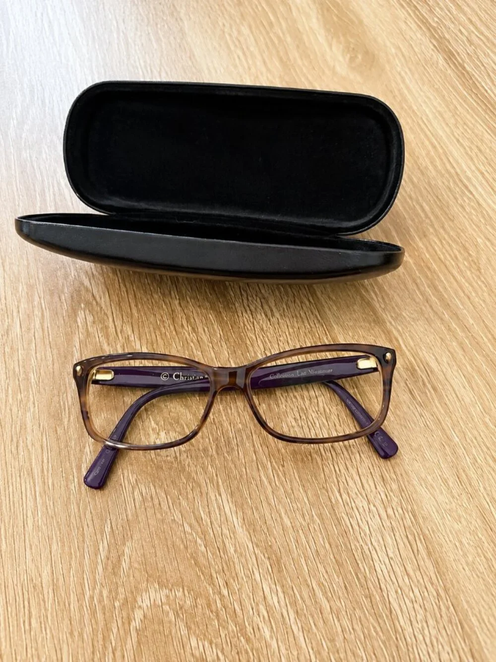 Christian Dior Collection Les Montaigne Purple Tortoise Prescription Eyeglasses